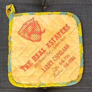 The Real Estaters Newport Beach California 1970's Pot Holder - Larry Copeland